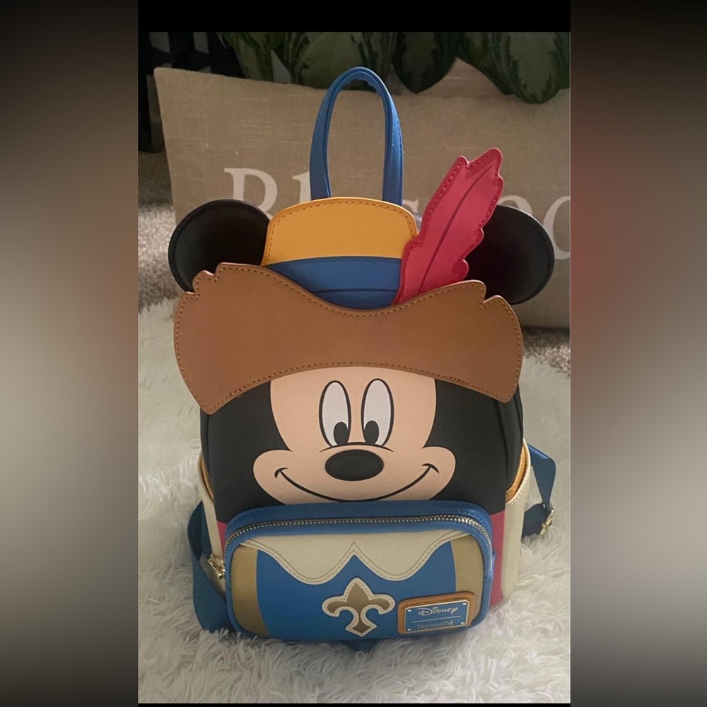 Officially Licensed Loungefly Disney Three Musketeers Mickey Mouse Backpack